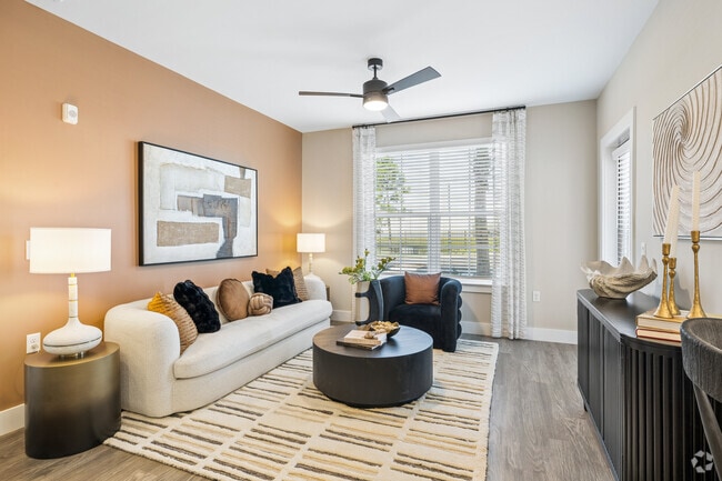 2BR, 2BA - 1,031SF - Living Room - Nuvo Sanford