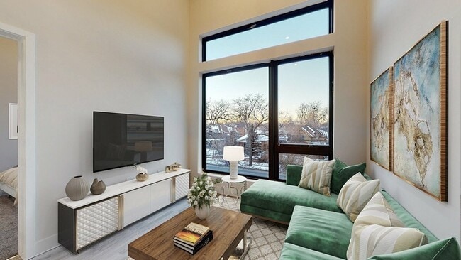 Bright Living Room with Modern Design and Lots of Light