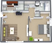 1BR, 1BA - 700 SF