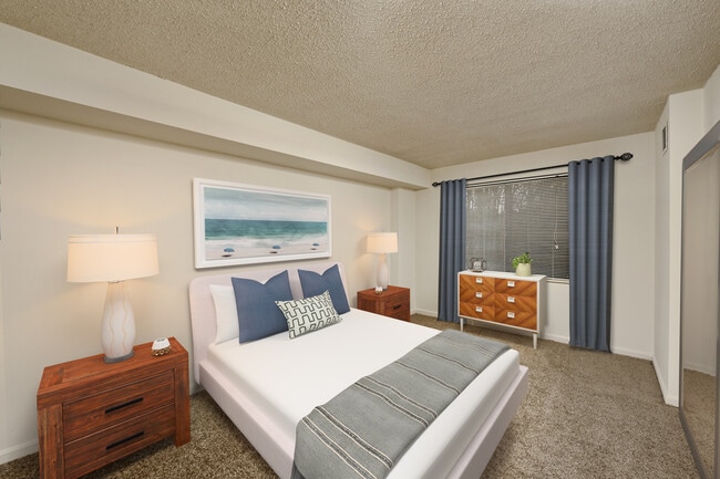 Finish Package III bedroom with carpet - eaves Fairfax Towers