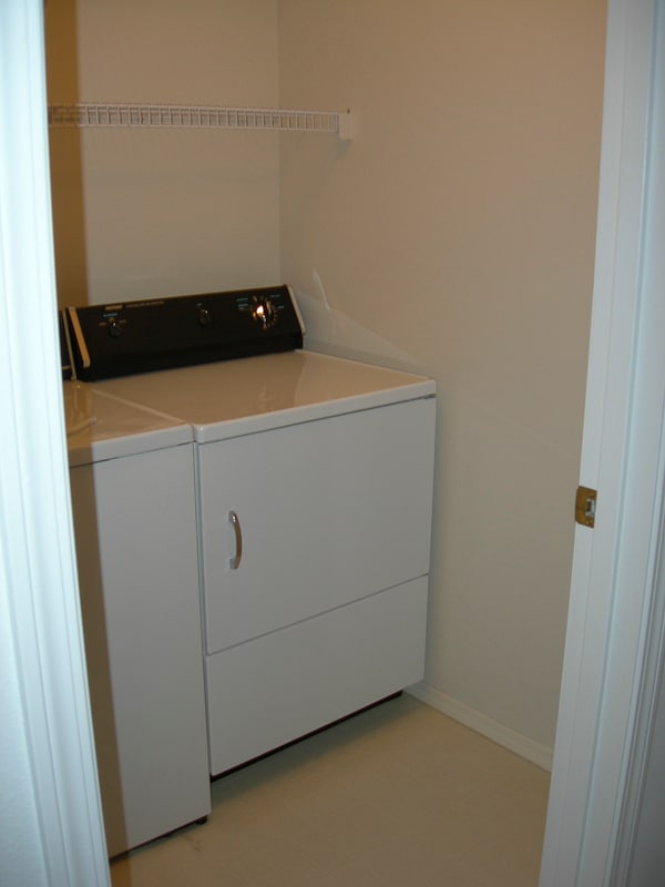 Washer and dryer upstairs