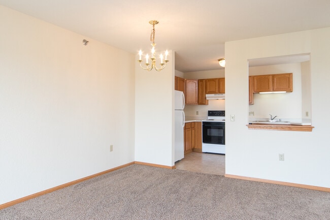 Looking in kitchen from living room