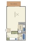 2D Rendering of a Studio Floor Plan