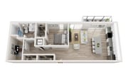Plan B5 | 1 bedroom + den, 1 bathroom