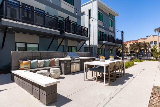 Courtyard with Fireplace and Grills