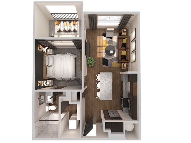 Madison (1-BR) 626 sq ft - Fitzroy Promenade