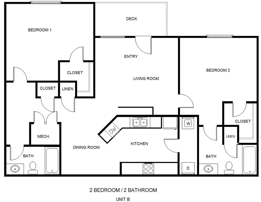 Floor Plan - Two Bedroom