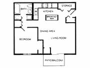 1BR/1BA