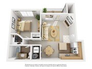 1 dormitorio | 1 baño | 803 pies cuadrados