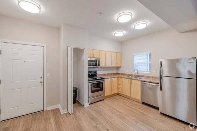The Elm - Kitchen *Studio - 678SF - Kitchen - Woodland Apartments