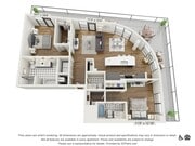PH-B9 | 2 bed 2 bath | 1372 sq ft