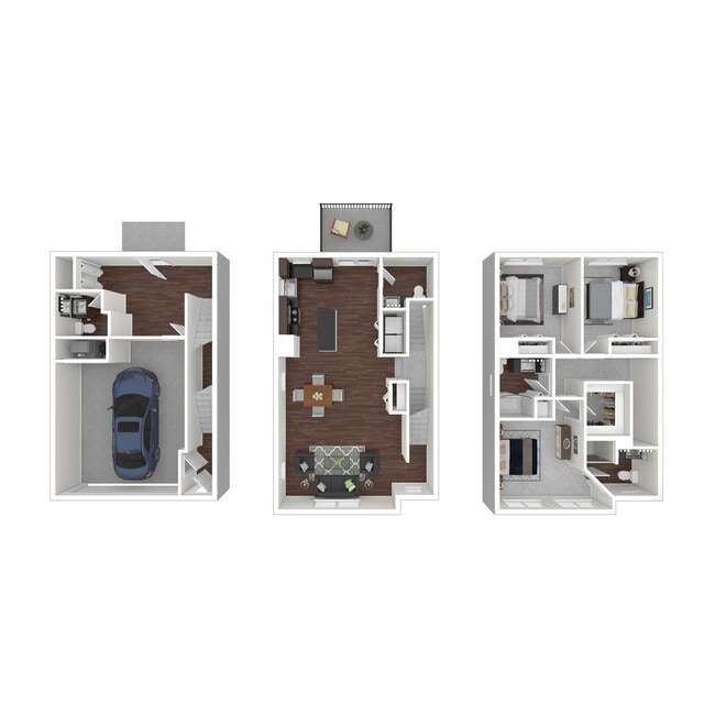 3 bed, 3 bath - Interior - 1915sf - Bright Oaks