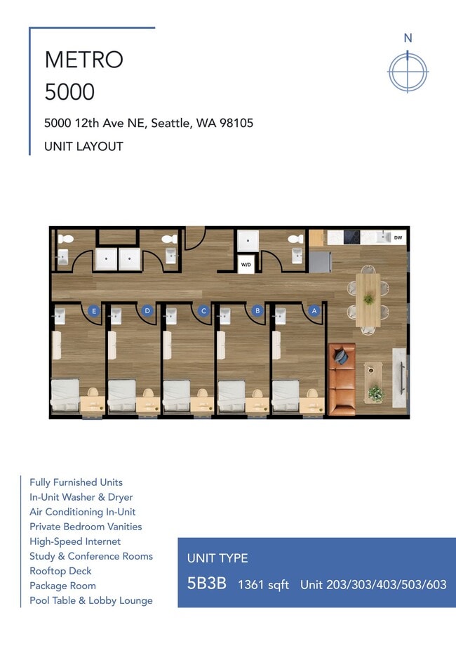 Photo - Metro 5000 Apartments | Furnished Student Housing in Seattle U-District Near University of Washin...