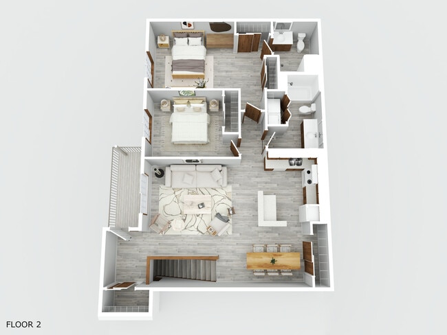 Townhomes 3D Floorplan