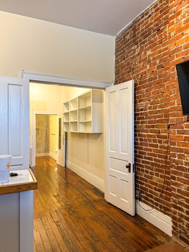 to the left, the hallway
