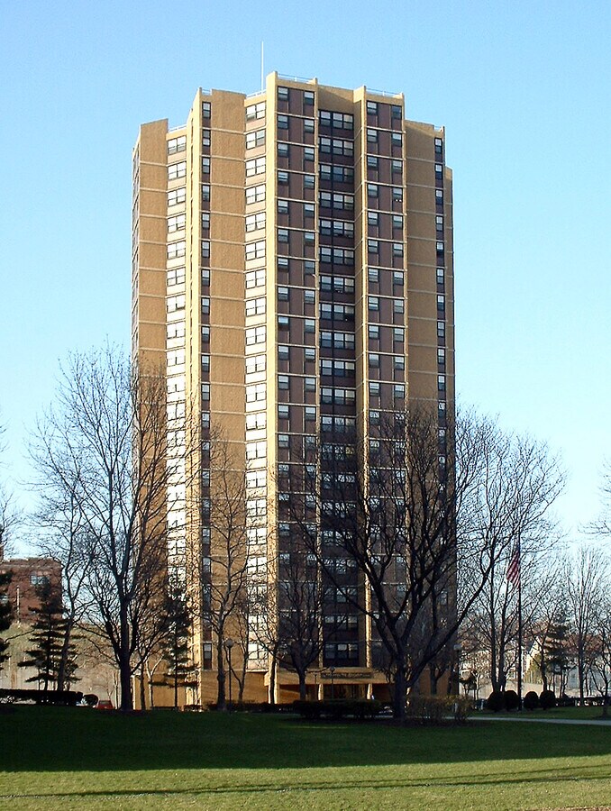 View from the southwest - Governor Paterson Towers Apartments
