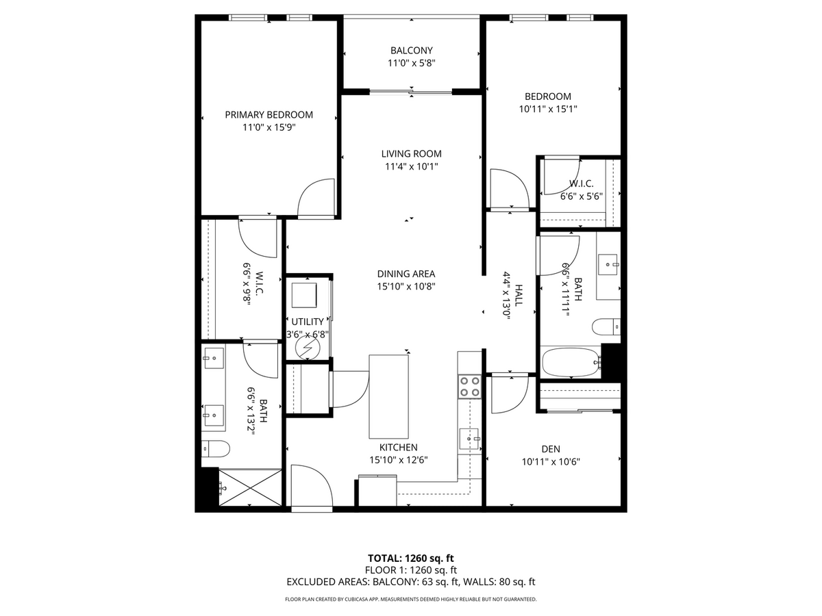 Photo - 2 Bed/ 2 Ba + Den + Balcony + Top Floor Unit 110 W Beall #608