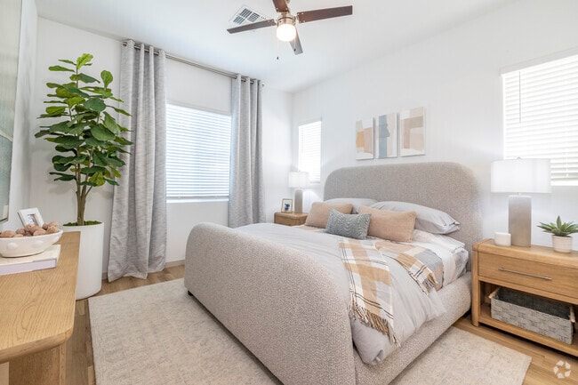 3BR, 2BA - 1,225SF - Main Bedroom