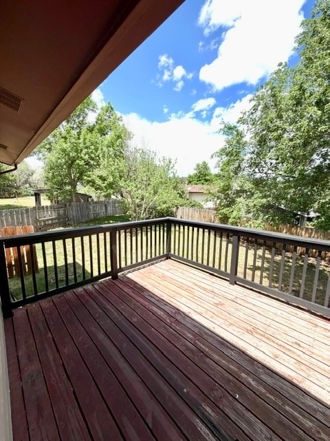 Deck and fenced yard - 706 Alicia Ct
