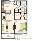 A2.1 | 1x1 | 755 sq ft