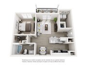 1 BED / 1 BATH / 737 SQ FT A-2