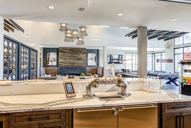 Complimentary beer and wine taps in the Clubhouse Café