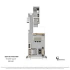 Explore modern living with the 1627 On The Strip Studio Type 4 layout. Perfect harmony in 685 sqft.