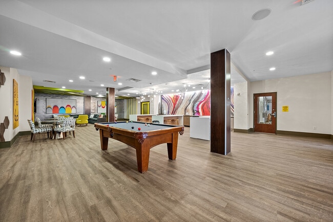 Park-on-Morton-Apartments-Near-Indiana-University-Bloomington-Resident-Clubhouse-Billiards-Table - Park on Morton