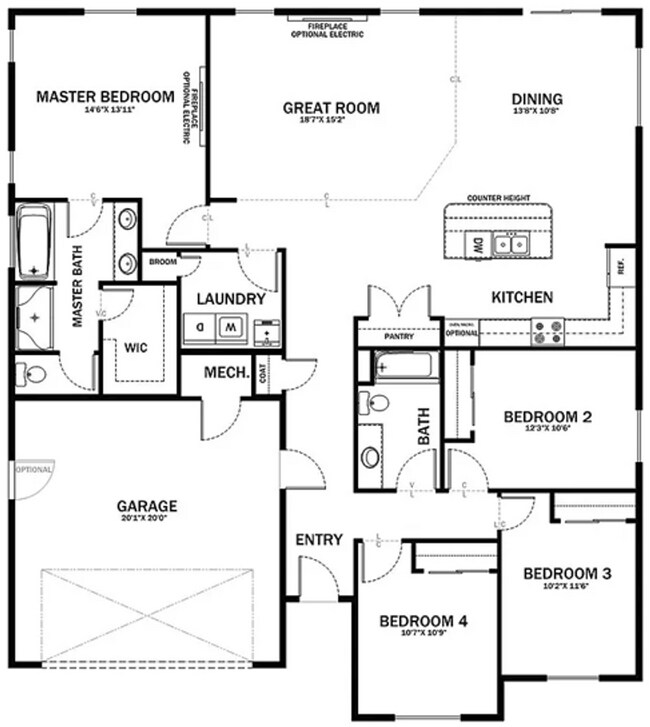 Photo - Beautiful Newer Build **Single Level** 4 Bedroom, 2 Bath House for Rent in Quincy!