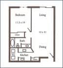1BR/1BA