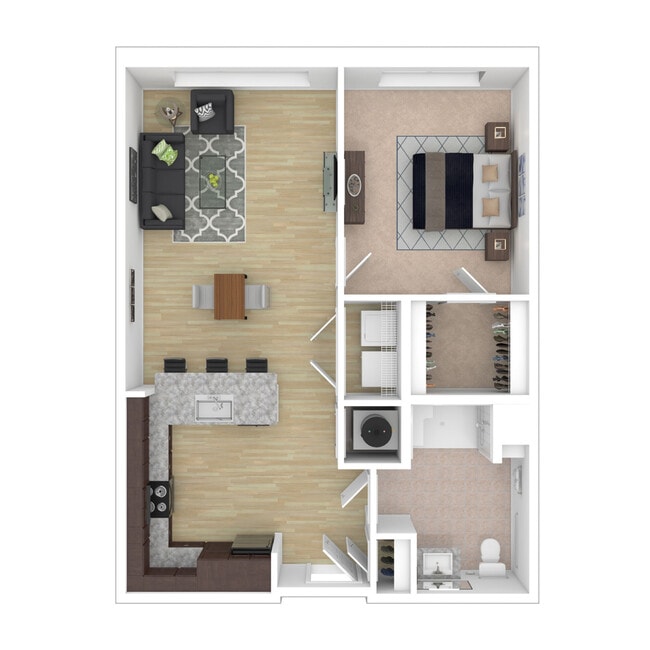 Fern - 1 dormitorio, 1 baño, 694 pies cuadrados. - The Linden Senior Residences