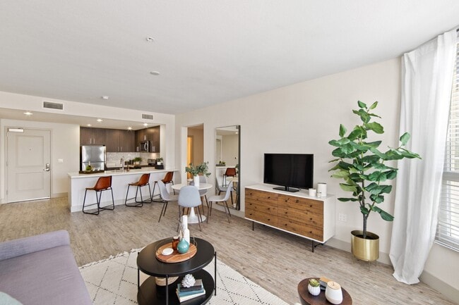 Unit Kitchen and Living Room Space at Aventine Apartments in Hercules, CA 94547
