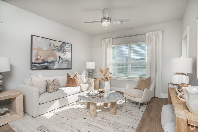 2BR, 2BA - 1,118SF - Living Room - The Delaney at East Park