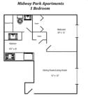 1BR/1BA