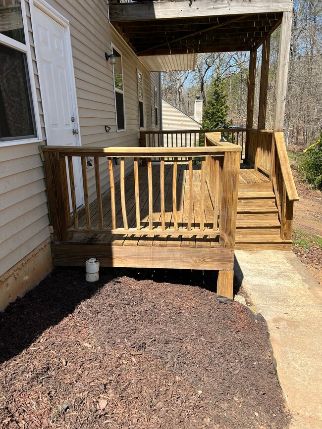 Private deck entrance - 3734 Looper Rdg Rental