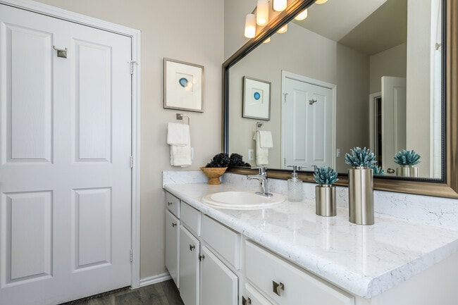 Stylish Bathrooms at The Woods of Five Mile Creek in Dallas, TX - The Woods at Five Mile Creek Apartments