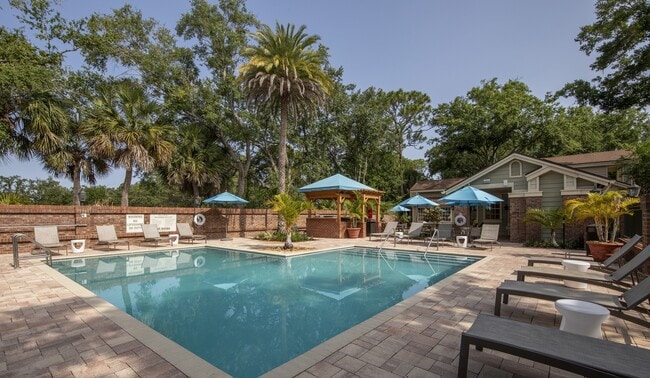 Resort-inspired pool and expansive sundeck - Sabal Park Apartments