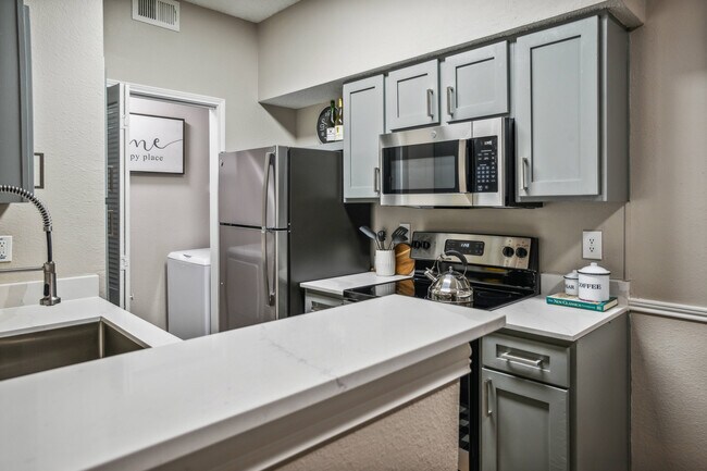 Modern Kitchen with Stainless Steel Appliances - Collin Creek