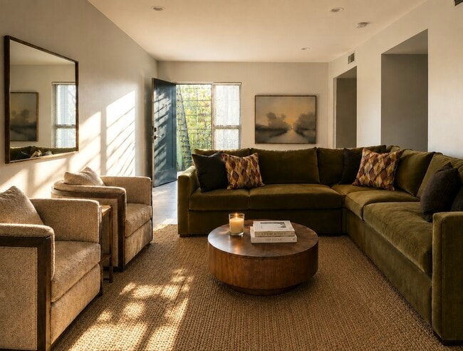 1BR, 1BA, Corner Unit / Living room
