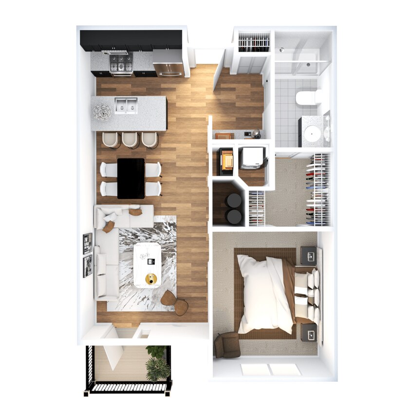 Floor Plan - 1 bedroom