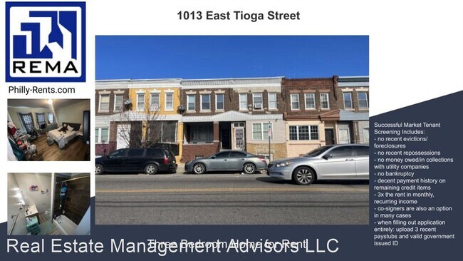 3 br, 1 bath House - 1013 East Tioga Street - 3 br, 1 bath House - 1013 East Tioga Street