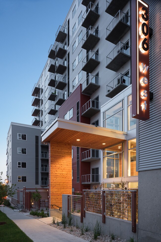 Entryway Portico at Dusk - 306 West