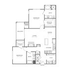 Dos habitaciones y dos baños (1234 pies cuadrados)