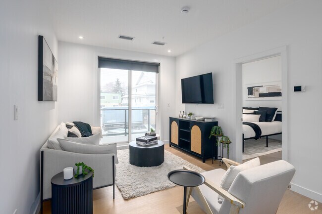 2 chambres, 2 salles de bain - 962 pi² - Salon - The Leston Affordable