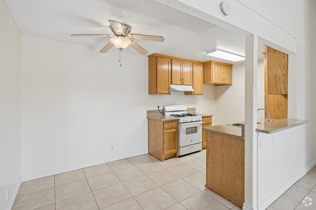 Upper Unit - 1BR, 1BA - 680SF - Kitchen and Dining Room
