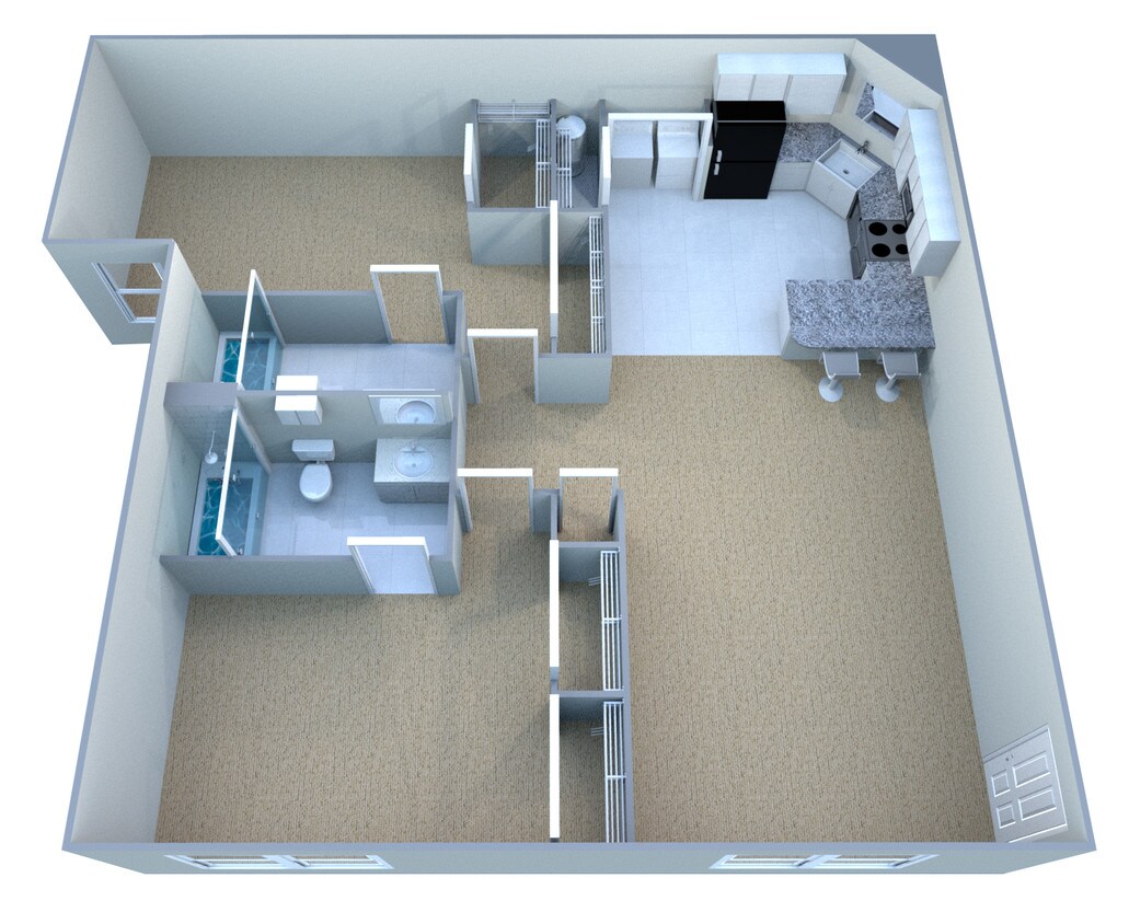 Floor Plan - Custom Deluxe Executive Suite - Fully Furnished...