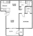1 BR/1 BA 650 SF
