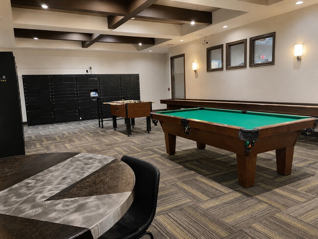 Game Room with Luxer Lockers