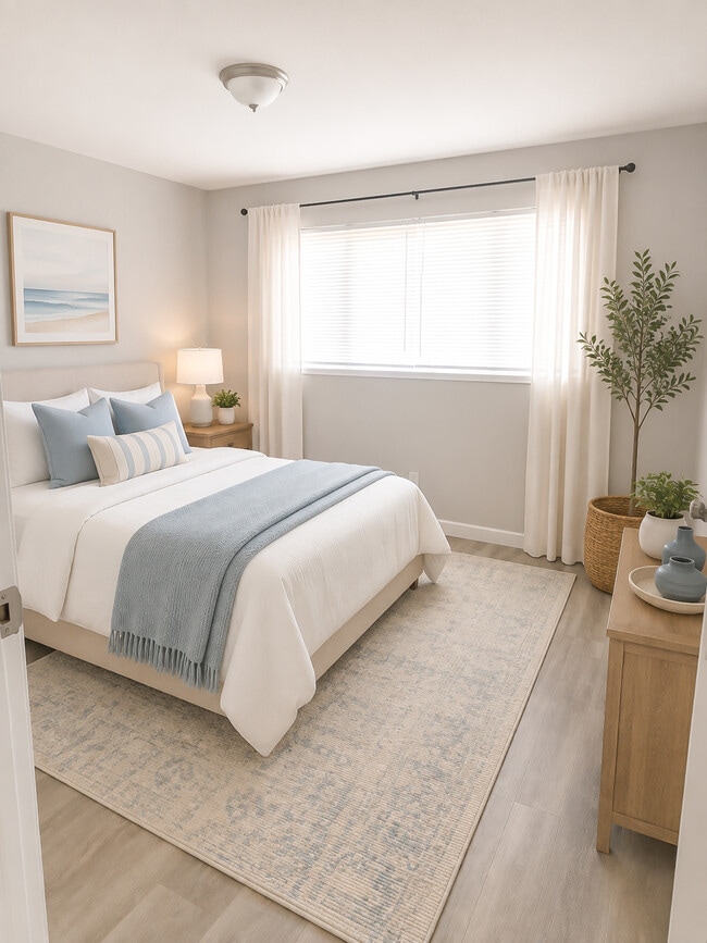 A peaceful bedroom with plenty of space to unwind - Watkins Manor