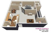 1 HABITACIÓN / 1 BAÑO
